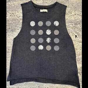 Abercrombie Small Gray Polka-dot Tank